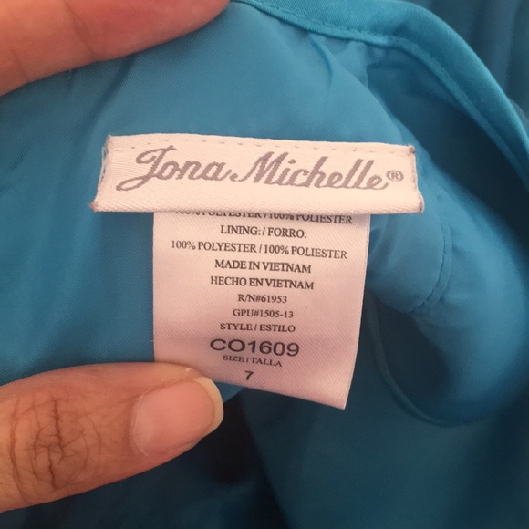 Girls aqua dress - Picture 7 of 7